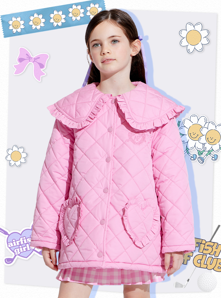 Heart Heart Quilted Jacket_Pink